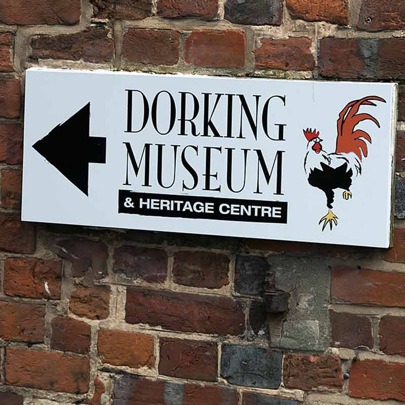 Dorking Museum wall sign